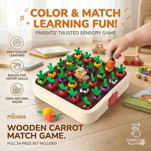 Screen-Free Independent Play!  Miosea Carrot Harvest Toy | Fine Motor Skills