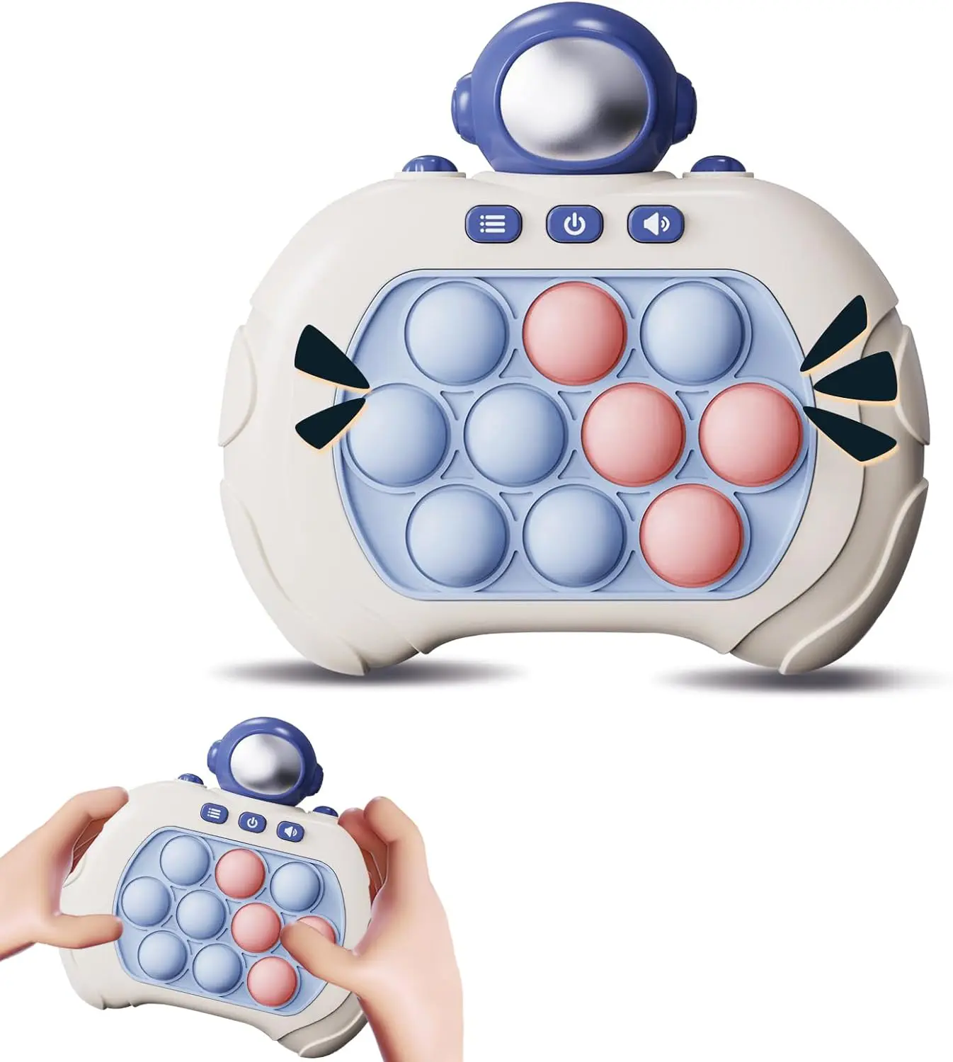 Handheld Light-Up Pop Bubble Puzzle Game, Quick Push, Fast-Paced Reaction Training Console for Kids & Adults, Interactive Sensory Squeeze Fidget Toy for Stress and Anxiety Relief, Educational ADHD Aid, Ideal Birthday and Christmas Gift for Boys, Girls