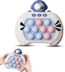 Handheld Light-Up Pop Bubble Puzzle Game, Quick Push, Fast-Paced Reaction Training Console for Kids & Adults, Interactive Sensory Squeeze Fidget Toy for Stress and Anxiety Relief, Educational ADHD Aid, Ideal Birthday and Christmas Gift for Boys, Girls