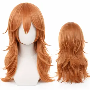Angel Devil Wig – Chainsaw Man Long Orange Brown Cosplay Hair