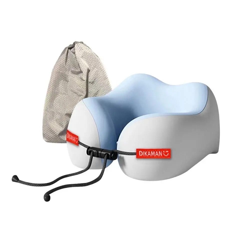 Portable U-shaped Pillow Double Hump Design Ergonomic Neck Pillow Press-inflatable Travel Pillow