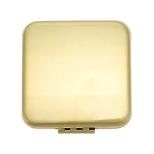 VOCOSTE 1 Pc Women Compact Mirror, Square Folding Makeup Mirror for Travel Vacation Gold Tone