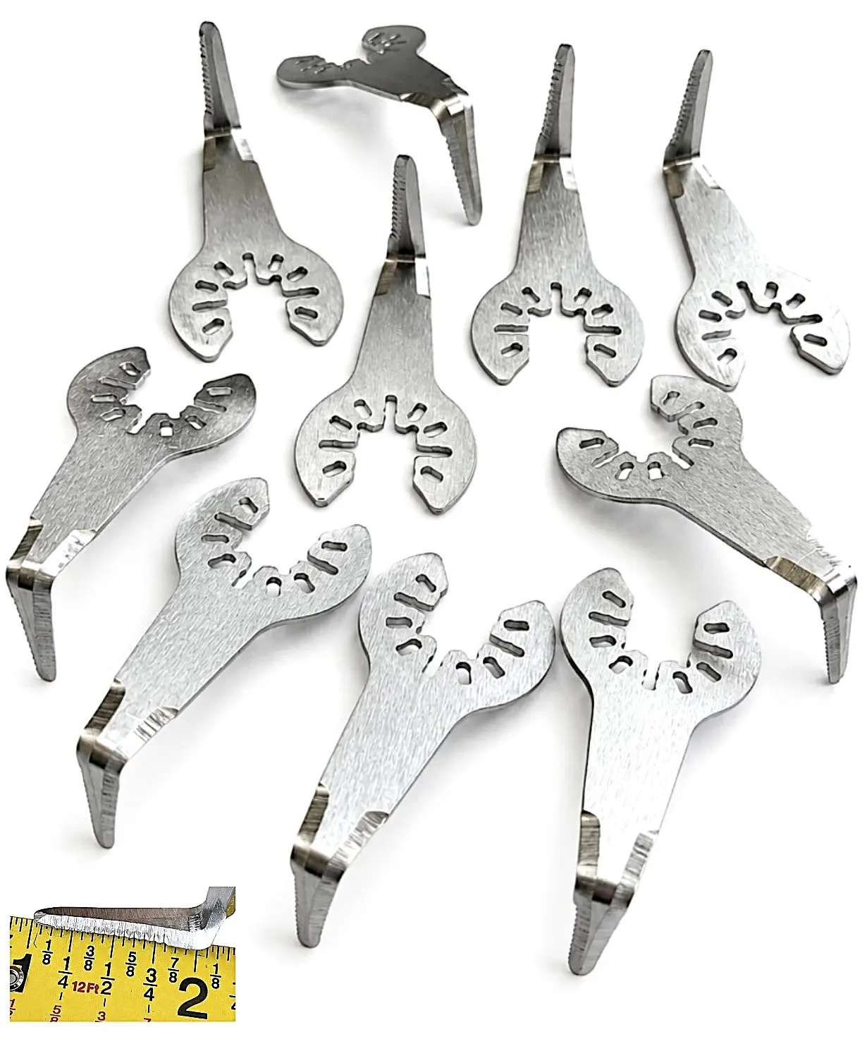 10pk Caulk Removing Tool 1" Serrated for Oscillating Multitool | Caulk Removal, Serrated Blade, Multitool Accessory