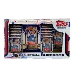 Topps 2025/26 Basketball Superbox 212-cards Autos Relics 15-pks FactorySealed Collectible Trading Cards no cancellation or refunds after the box has been opened. Thank you.