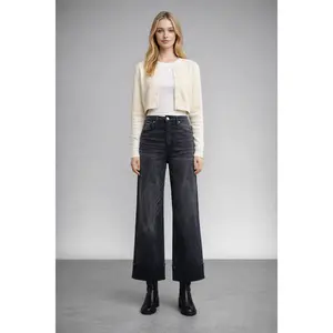 Elodie Tummy Control Inseam Transform High Rise A-line Wide Jeans