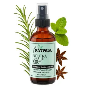 Anti-Dandruff Natural Scalp Mist with Rosemary , stone Cloves & Apple Cider Vinegar Vegan Formula, Nourishing Hair Growth Tonic for Healthy Scalp & Hair Care, NEUTRA NATURAL