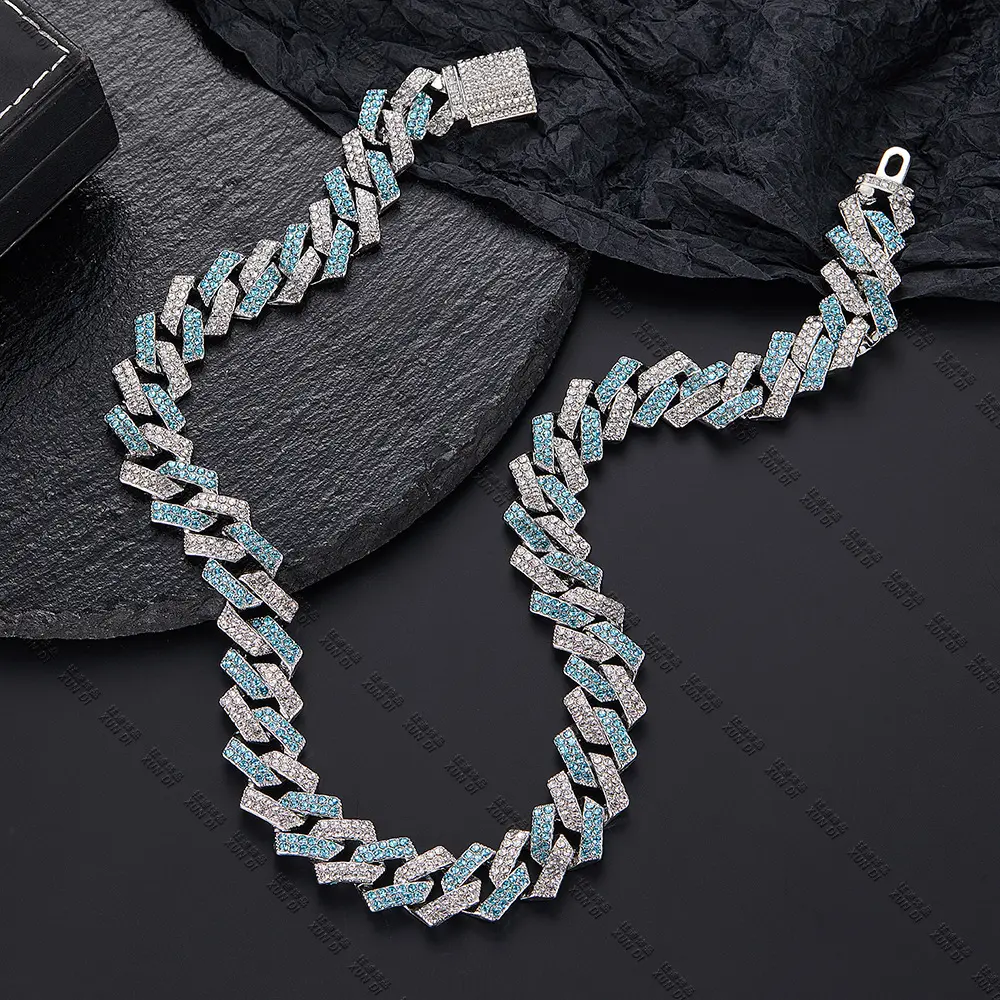 Silver navy and white chain