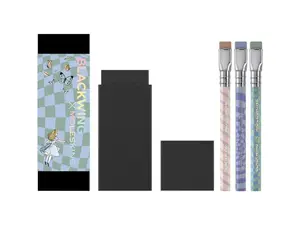Moleskine x Blackwing Limited Edition Alice’s Adventures in Wonderland Mini Pencils (Set of 12), Firm Graphite, Refillable Erasers, Gift Box Included