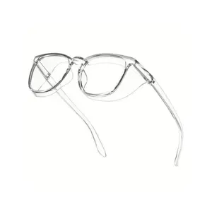 3-Pack Clear Candy-Colored Safety Glasses | Round Stylish Goggles | Spring-Perfect for Lab Work & Outdoor Pollen Protection | Comfortable All-Day Wear