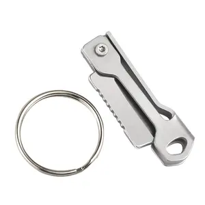 Titanium Alloy Mini Folding Knife, Portable Outdoor Utility Tool, Compact Design for Easy Carrying, Ideal for Unboxing Packages