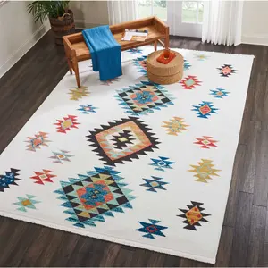 Nourison Geometric Graphic Boho Style Home Decor Modern Indoor Area Rug, Boho Style Rug, Geometric Graphic Rug