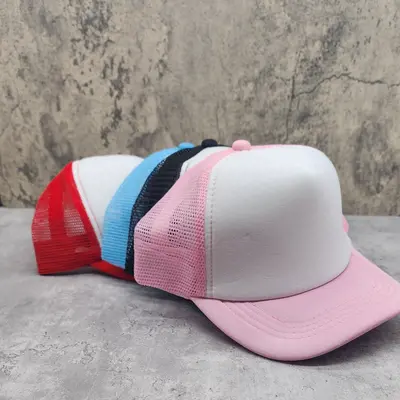12 Pack Blank Trucker Caps – Mesh Back, Flat Brim, Adjustable For Sublimation & DIY - View #7