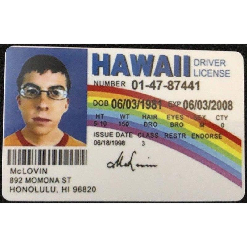 Parody ID | McLovin ID |  ID Novelty ID | Collectible Trading Card Driver's License | Novelty  for Holidays |  The