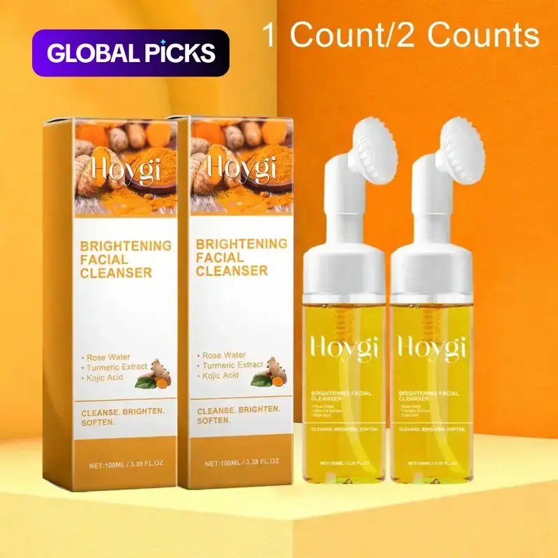 Turmeric Brightening  Cleanser - 1/2 Pack Hydrating Moisturizer for Acne Control, Smooth Skin Deep  Cleansing Face Wash for Women, Men #GLOBAL PICKS