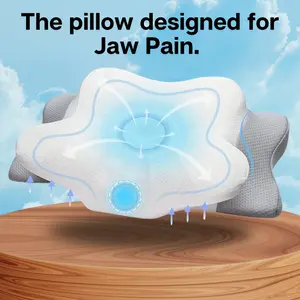 Pulatree Jaw Pillow: Memory Foam | Specialized TMJ & Migraine Pillow for Side Sleepers | Forward Head Posture | Vestibular & Cluster Migraines | Clenching & Grinding | Back Pain