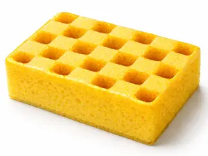 ARMALY PRO PLUS Yellow/Chartreuse Epoxy Sponge with Checkered Design 7x5x2 inches ASMR Squeeze Cleaning Pad for Squeezing