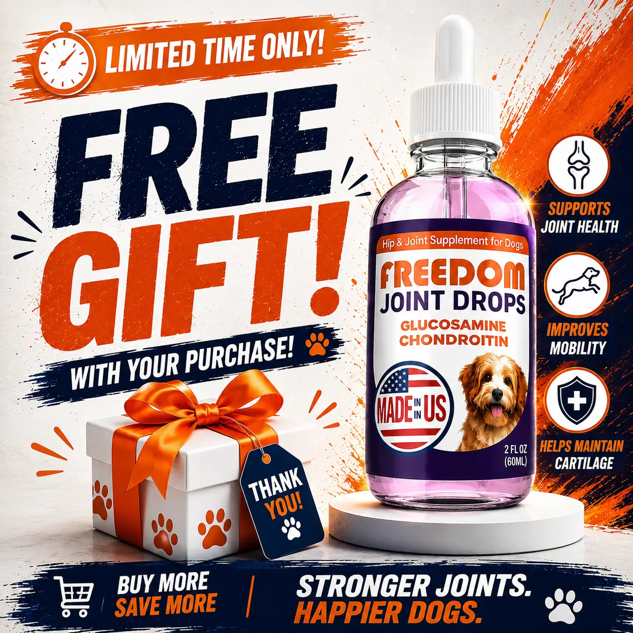 Freedom Joint Drops Canine Nutritional Supplement Remedy