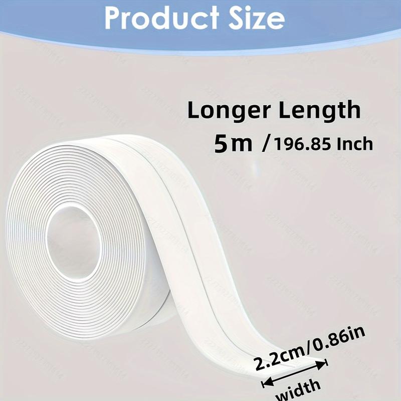 Waterproof Moisture-Resistant 1pc Toilet Caulk Strip | Self-Adhesive Sealing Tape for Kitchen Bathroom, Bathroom Waterproof Tape to Avoid Wet, Kitchen Sink