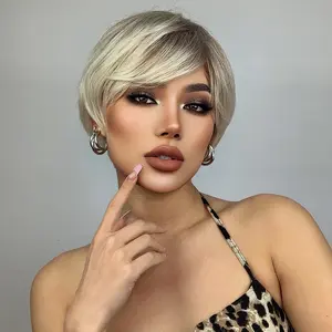 Short Blonde Pixie Cut Wigs for Women Daily Use SS174-1