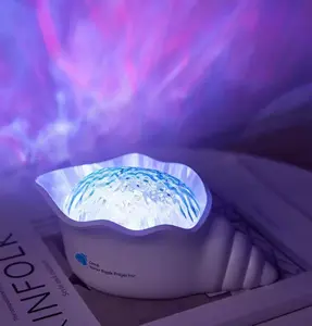 LED Conch Ocean Wave Projector Lamp - Seashell Night Light with Water Ripple Effect, Quirky Nightlight Light-Up Illuminated Novelty Lighting for Bedroom Relaxation & Gifting, Quirky Novelty Lighting