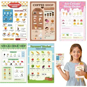 6 count  Pretend Play Notepads 4 x 6 Inch Restaurant Pretend Play Playtime Notepads Bundle Restaurant Imaginative Role Playtime  Accessories, 40 Pages Each for  Christmas Gifts