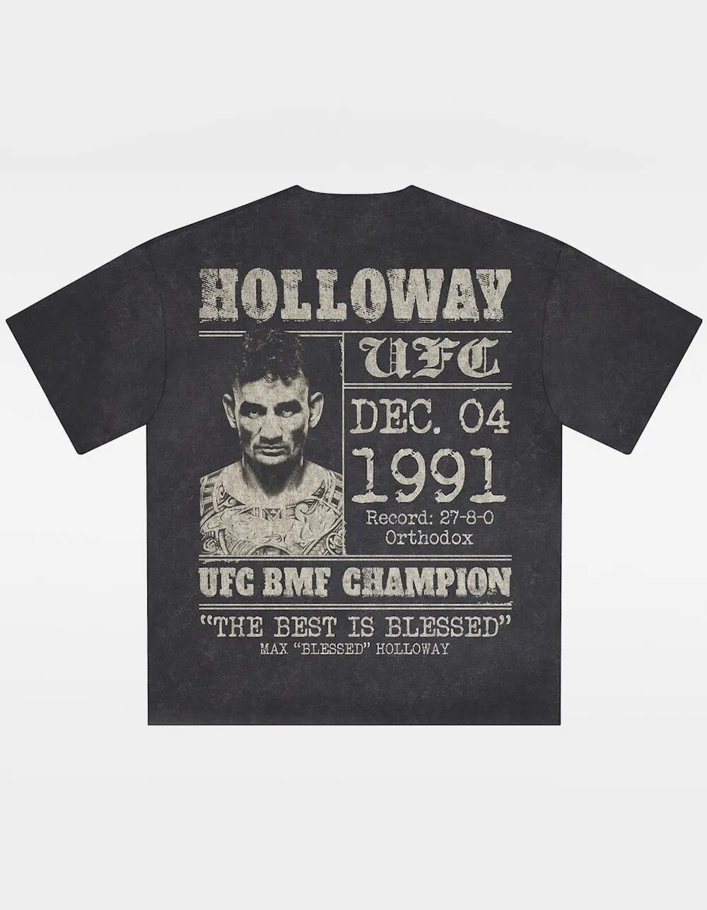 UFC Max Holloway Wanted Mens Boxy Tee