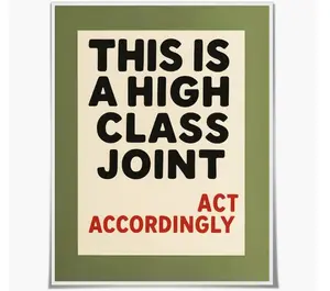 Retro Funny Wall Art This is a High Class Joint Prints Neutral Minimalist Canvas Art Posters Cute Apartment Modern Wall Decor for Office Dorm Living Room Aesthetic Unframed Artwork Farmhouse Ornaments Gift