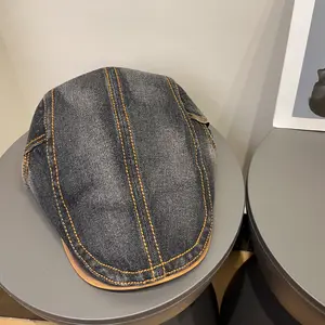 Spring/Summer French Cowboy Cap, Retro Distressed Baseball Cap, Performance Artist Hat, Versatile Painter Hat for Men and Women