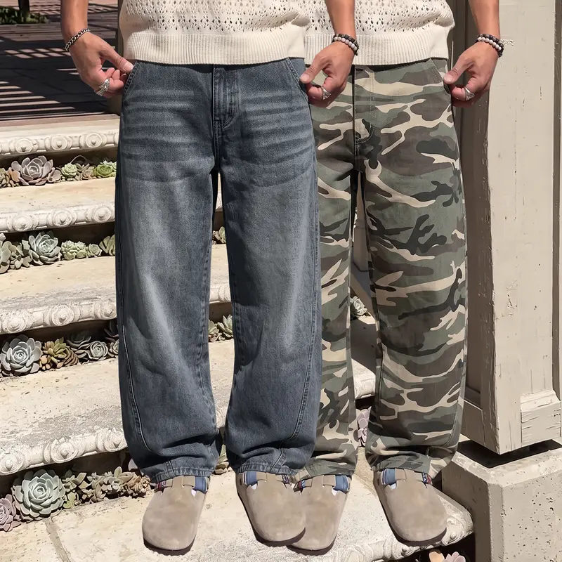 Retro blue + camouflage