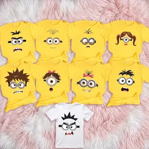 [FREESHIP] Minion Family Team Group Shirt, Cute Minion Couple Shirt, Couple Minion Tee, Y2K Streetwear T-Shirt, Unisex Crew Neck, Vintage Hip-Hop Sports Graphic, Casual Cotton Fit