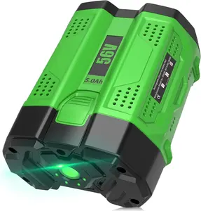 5.0Ah Replacement for EGO 56V Battery Compatible with EGO Battery 5.0Ah High Capacity Lithium Power Tools Compatible with BA2800 BA4200 BA4200T BA1400 BA1400T BA2240 Cordless Power Tool(Green) 1 Pack
