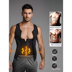 1PC Men's Waist Trainer Abdominal Compression Vest Corset Chloroprene Rubber Shapewear for Sports