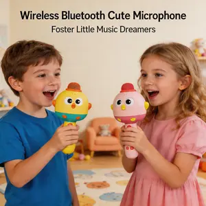 Cute Chicken-shaped Bluetooth Microphone & Early Learning Machine – Cultivates Children's Expression Skills and Builds Confidence. Type-C Charging