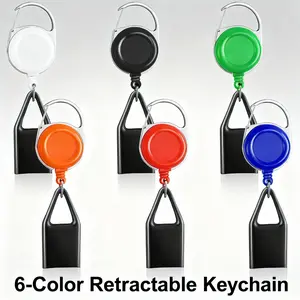 Fixit Haven 6 PCS Retractable Lighter Leash, Keychain Lighter Holder with Clip Classic Lighters Cover Single Clip for Convenience Multicolor Lighters Strap Plastic