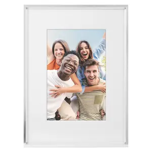REGALWOVEN Aluminum Picture Frame for Wall Decor, Horizontal and Vertical Hanging Photo Frames for Home 5x7 Inch Silver