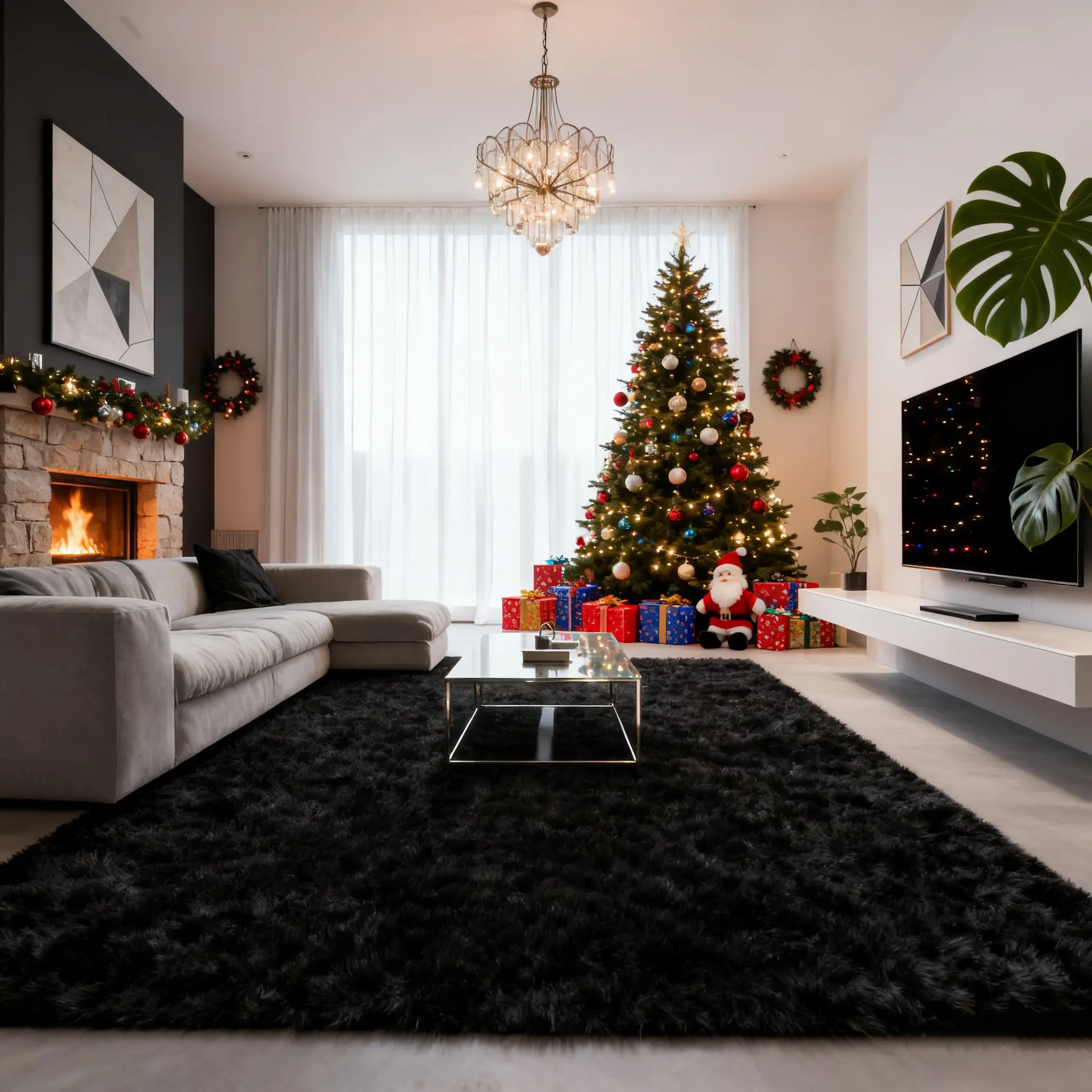 Super Fluffy Plush Area Rug - Soft Fluffy Rug with Plush Texture, Decorative Indoor Mat for Bedroom, Living Room, Festive Gift with Multiple Colors