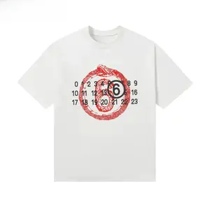 Heavy   Summer DG Printed Letter Short-sleeved T-shirt Couple Loose Dujia Men's and Women's Versatile Short Sleeves