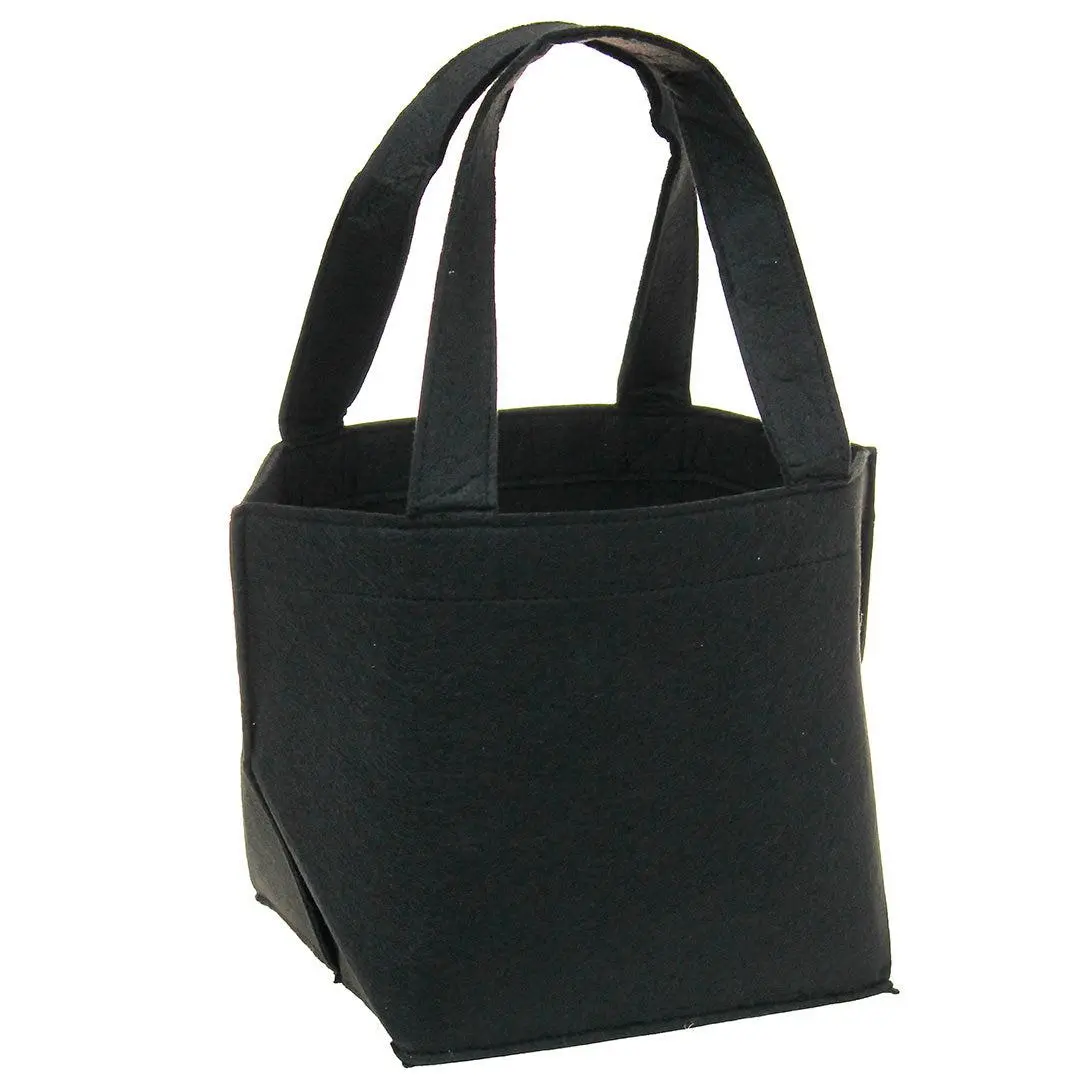 Black Felt Easter Bucket Personalized Bunny Egg Hunt Basket #M959VL-BLK