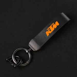 Vintage Leather Car Metal Key Chain, Auto Leather Keyring for Ktm Duke Adv Sw RC 125 200 390 690 790 990 Super Adventure 1050 1190 1290