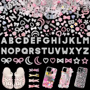 Junk Case Charms, A-Z Alphabet Letters Junk Case Kit, Junk Phone Case Charm, Pink Assorted Slime Charms Bulk Letter Charms for DIY Necklace Bracelets  Making Scrapbooking Crafts