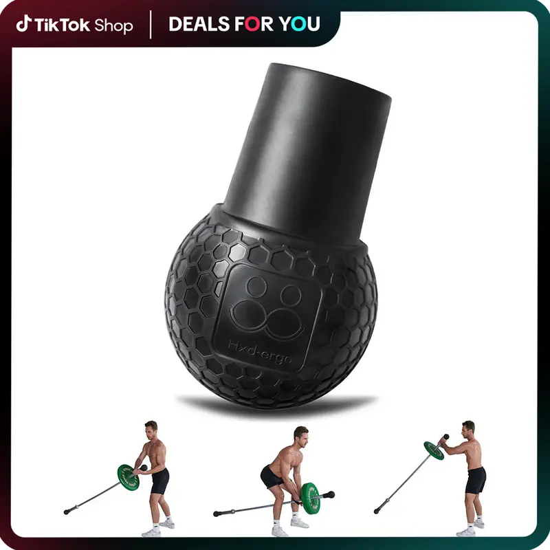 HXD-ERGO Fitness Olympisches  Barbell Attachments ,Landmine Attachment for T Bar Rows, Turn Any Surface into a Barbell Landmine Exercise - Press, Row, Spin, Split Squats, Natural Rubber Barbell Landmine Attachments, Fits 2 Bars dealsforyoudays