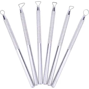 6 count Clay Pottery Sculpting Tools Set Pottery Clay Sculpture Caving Scraper Craft Modelling Tools