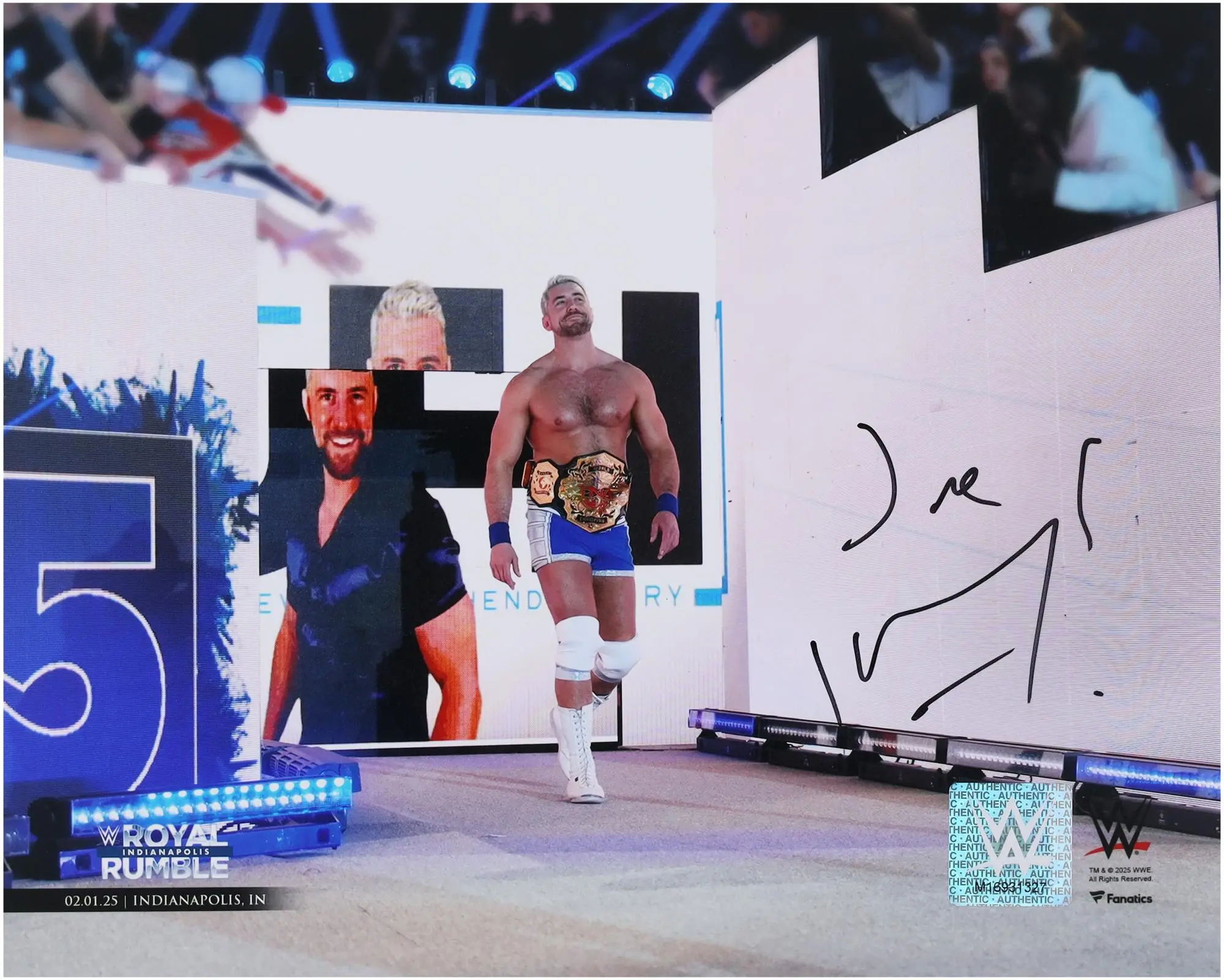 Joe Hendry WWE Autographed 8" x 10" 2025 Royal Rumble Debut Photograph - Fanatics Authentic Certified