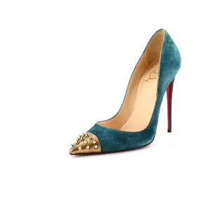 Pre-owned Christian Louboutin Women's Geo Pumps Suede 100 by Rebag