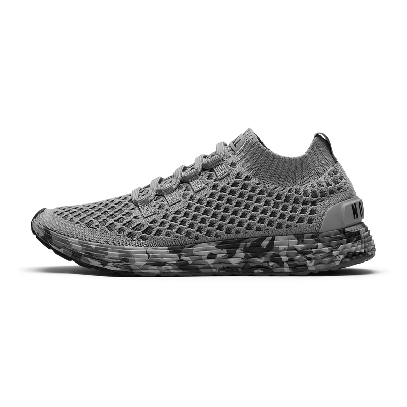 NOBULL Women's Allday Knit Shoe in Gray Jungle Camo - Everyday Walking Sneaker, Comfortable Slip-On Shoe, Casual Trainer