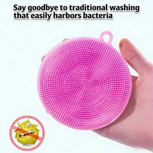 Multifunctional Silicone Dish Brush Non-Stick Oil Pot Scrubber Kitchen Cleaning Tool