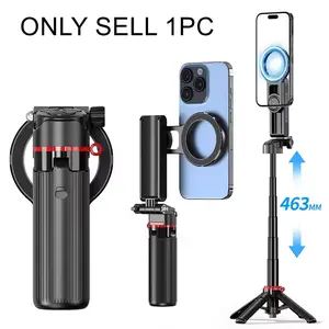 Mini Compact Pocket Size Handheld Magnetic Mobile Phone Selfie Stick F08 Tripod for iPhone Android