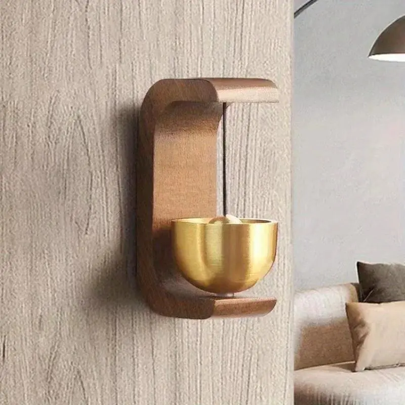 Wireless Wooden Wind Chime Doorbell - a Serene Entryway Decoration That Makes a Lovely Valentine'S Day Present for Adorning Your Door