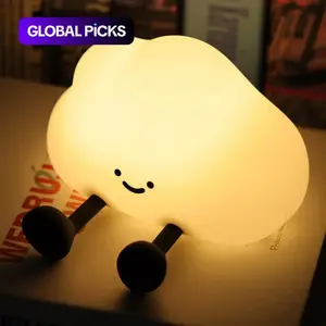 Cloud-Shaped Night Light, USB-Rechargeable 3-Level Dimmable Silicone Night Light, Funny Office Desk and Bedroom Decor, Decorative Lamp, Birthday Gift#GLOBAL PICKS