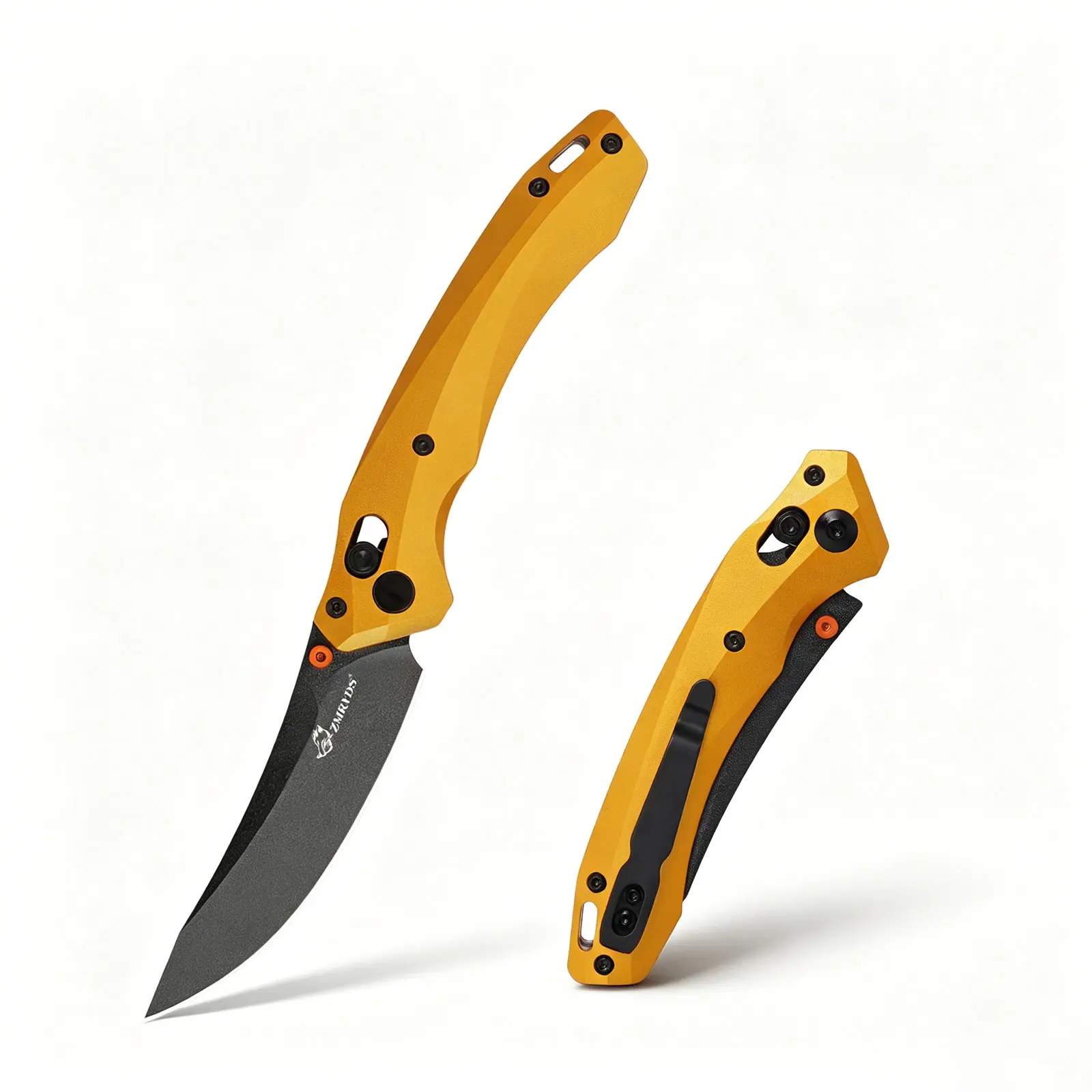 ZMRYDS FD1004 folding pocket knife, 3.14-inch DC53 blade surface treatment, aluminum alloy handle, safety lock, suitable for outdoor adventures, fishing, camping, and more; a top gift choice.